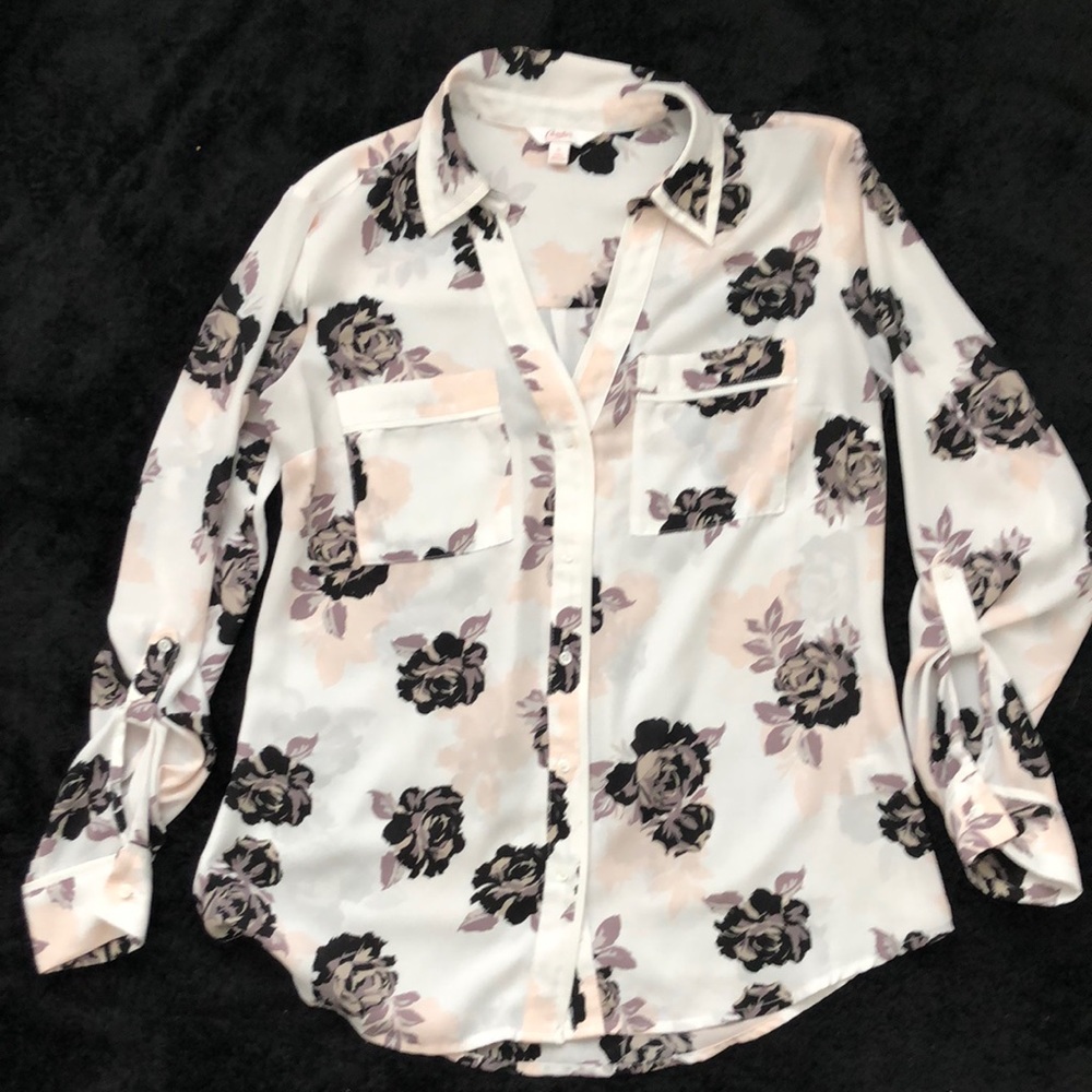 Candie’s Long Sleeve Floral Blouse
